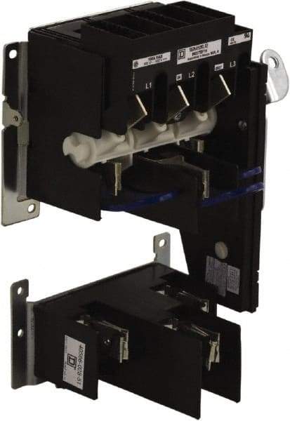 Square D - 1 & 3 Phase, 600VAC, 3 Pole, 1, 4, 12, 3R & 4X, Open Fused Cam & Disconnect Switch - 3 Wires - Eagle Tool & Supply