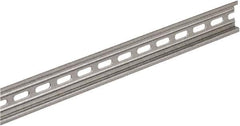 Square D - 1/2m Long x 0.3 Inch Wide x 1.38 Inch High x Steel DIN Rail - 0.04 Inch Thick - Eagle Tool & Supply