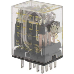 Square D - Electromechanical Plug-in General Purpose Relay - 5 Amp at 240 VAC, 4PDT, 24 VDC - Eagle Tool & Supply