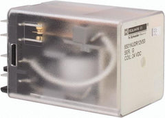 Square D - 8 Pins, 1 hp at 277 Volt & 1/3 hp at 120 Volt, 3 VA Power Rating, Square Electromechanical Plug-in General Purpose Relay - 10 Amp at 250 VAC, DPDT, 24 VDC, 34.9mm Wide x 50mm High x 35.4mm Deep - Eagle Tool & Supply