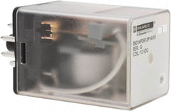 Square D - 8 Pins, 1 hp at 277 Volt & 1/3 hp at 120 Volt, 3 VA Power Rating, Octal Electromechanical Plug-in General Purpose Relay - 10 Amp at 250 VAC, DPDT, 12 VDC, 34.9mm Wide x 50.3mm High x 35.4mm Deep - Eagle Tool & Supply