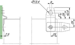 Schneider Electric - Electrical Enclosure Stainless Steel Wall Mount Lug - For Use with CRN Wall Mounting Steel Enclosure/S3X Stainless Steel Wall Mounting Enclosure, RoHS Compliant - Eagle Tool & Supply