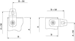 Schneider Electric - Electrical Enclosure Steel Wall Mount Lug - For Use with CNR Wall Mounting Steel Enclosure, RoHS Compliant - Eagle Tool & Supply