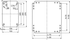 Schneider Electric - Electrical Enclosure Steel Mounting Plate - For Use with 400 (H) x 400 (W) Floor Standing Enclosure, RoHS Compliant, Includes Mounting Hardware & Mounting Plate - Eagle Tool & Supply