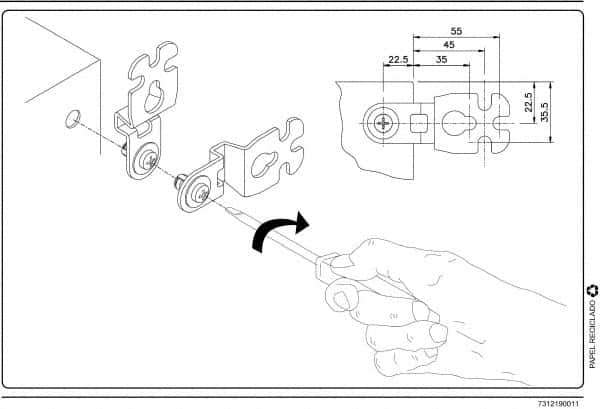 Schneider Electric - Electrical Enclosure Steel Wall Mount Lug - For Use with CRNG Wall Mounting Steel Enclosure/S3D Wall Mounting Steel Enclosure, RoHS Compliant, Includes Mounting Screw & Pre-Mounted Sealing Gasket - Eagle Tool & Supply