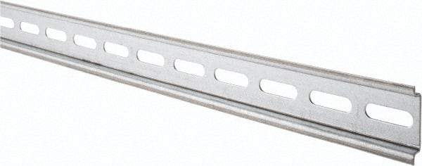 Schneider Electric - 2m Long x 0.3 Inch Wide x 1.4 Inch High x Steel DIN Rail - 0.04 Inch Thick - Eagle Tool & Supply