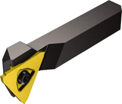 Sandvik Coromant - QS-R/LF123T/U..B, External, Left Hand, 6.4mm Max Depth of Cut, Indexable Grooving Tool Holder - N123U3-0150- CM Insert Compatibility, 10mm Shank Height, 10mm Shank Width, 70mm OAL - Eagle Tool & Supply