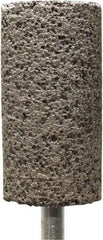 Tru-Maxx - 1" Head Diam x 1" Thickness, W222, Cylinder End, Zirconia Alumina Mounted Point - Brown, Coarse Grade, 36 Grit, 15,900 RPM - Eagle Tool & Supply