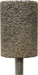 Tru-Maxx - 1" Head Diam x 1" Thickness, W221, Cylinder End, Zirconia Alumina Mounted Point - Brown, Coarse Grade, 30 Grit, 19,120 RPM - Eagle Tool & Supply