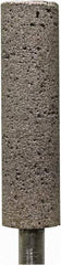 Tru-Maxx - 1/2" Head Diam x 1/2" Thickness, W189, Cylinder End, Zirconia Alumina Mounted Point - Brown, Coarse Grade, 36 Grit, 24,000 RPM - Eagle Tool & Supply