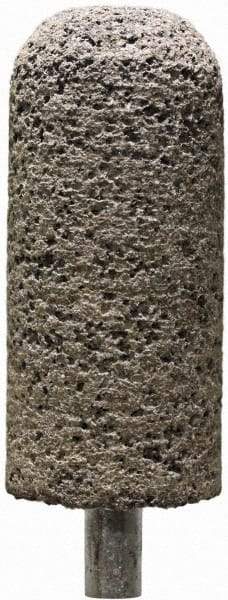 Tru-Maxx - 7/8" Head Diam x 7/8" Thickness, A11, Cylinder End, Zirconia Alumina Mounted Point - Brown, Coarse Grade, 36 Grit, 19,860 RPM - Eagle Tool & Supply