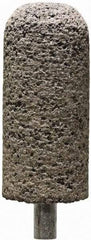 Tru-Maxx - 7/8" Head Diam x 7/8" Thickness, A11, Cylinder End, Zirconia Alumina Mounted Point - Brown, Coarse Grade, 36 Grit, 19,860 RPM - Eagle Tool & Supply