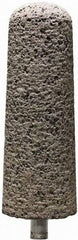 Tru-Maxx - 1" Head Diam x 1" Thickness, A3, Tree End, Zirconia Alumina Mounted Point - Brown, Coarse Grade, 36 Grit, 16,100 RPM - Eagle Tool & Supply