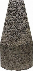 Tru-Maxx - Type 19, 2" Max Diam, 4" Head Thickness, 16 Grit Oval Cone - Zirconia Alumina, Coarse Grade, 5/8-11 Shank Thread - Eagle Tool & Supply