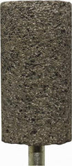 Tru-Maxx - 3/4" Head Diam x 2" Thickness, W208, Cylinder End, Zirconia Alumina Mounted Point - Brown, Coarse Grade, 24 Grit, 18,750 RPM - Eagle Tool & Supply