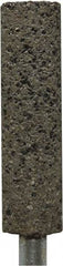 Tru-Maxx - 1/2" Head Diam x 2" Thickness, W189, Cylinder End, Zirconia Alumina Mounted Point - Brown, Coarse Grade, 24 Grit, 24,000 RPM - Eagle Tool & Supply