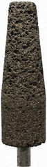Tru-Maxx - 1" Head Diam x 2-3/4" Thickness, A3, Tree End, Zirconia Alumina Mounted Point - Brown, Coarse Grade, 24 Grit, 16,100 RPM - Eagle Tool & Supply