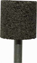 Tru-Maxx - 1" Head Diam x 1" Thickness, W220, Cylinder End, Zirconia Alumina Mounted Point - Brown, Coarse Grade, 24 Grit, 25,500 RPM - Eagle Tool & Supply