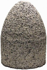 Tru-Maxx - Type 16, 2-3/4" Max Diam, 3-1/2" Head Thickness, 16 Grit Round Cone - Zirconia Alumina, Coarse Grade, 5/8-11 Shank Thread - Eagle Tool & Supply