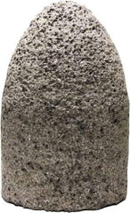 Tru-Maxx - Type 16, 2" Max Diam, 3" Head Thickness, 16 Grit Round Cone - Zirconia Alumina, Coarse Grade, 5/8-11 Shank Thread - Eagle Tool & Supply