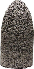 Tru-Maxx - Type 16, 1-1/2" Max Diam, 3" Head Thickness, 16 Grit Round Cone - Zirconia Alumina, Coarse Grade, 3/8-24 Shank Thread - Eagle Tool & Supply
