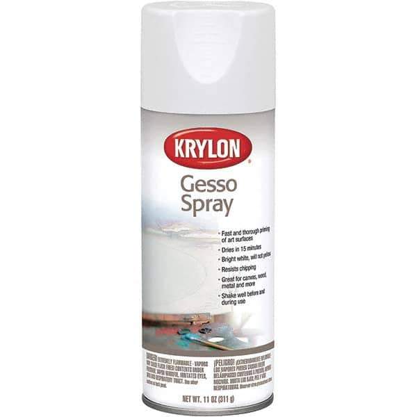 Krylon - 11 oz Bright White Art Surface Primer - 15 to 20 Sq Ft/Gal, Direct to Metal, Spray - Eagle Tool & Supply