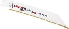 Lenox - 6" Long x 3/4" Thick, Bi-Metal Reciprocating Saw Blade - Tapered Profile, 14 TPI, Toothed Edge, Universal Shank - Eagle Tool & Supply