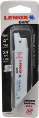 Lenox - 4" Long x 3/4" Thick, Bi-Metal Reciprocating Saw Blade - Tapered Profile, 24 TPI, Toothed Edge, Universal Shank - Eagle Tool & Supply