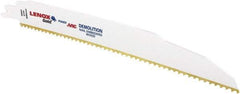 Lenox - 9" Long x 7/8" Thick, Bi-Metal Reciprocating Saw Blade - Tapered Profile, 6 TPI, Toothed Edge, Universal Shank - Eagle Tool & Supply