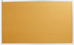 Quartet - 60" Wide x 36" High Open Cork Bulletin Board - Natural Cork over Fiberboard, Aluminum Frame - Eagle Tool & Supply