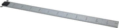 SPI - 12" Long, 1/64, 1/32, 1/16, 1/8" Graduation, Tool Steel Rule - 4R Graduation Style, 1" Wide, Silver, Satin Chrome Finish - Eagle Tool & Supply