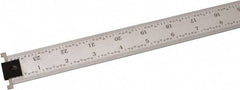 SPI - 24" Long, 1/100, 1/64, 1/50, 1/32" Graduation, Tool Steel Rule - 16R Graduation Style, 1-1/8" Wide, Silver, Satin Chrome Finish - Eagle Tool & Supply