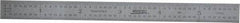 SPI - 6" Long, 1/64, 1/50, 1/32, 1/10" Graduation, Flexible Steel Rule - 3R Graduation Style, 1/2" Wide, Silver, Satin Chrome Finish - Eagle Tool & Supply