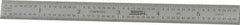 SPI - 6" Long, 1/64, 1/32, 1/16, 1/8" Graduation, Flexible Steel Rule - 4R Graduation Style, 1/2" Wide, Silver, Satin Chrome Finish - Eagle Tool & Supply