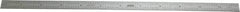 SPI - 12" Long, 1/64, 1/50, 1/32, 1/10" Graduation, Flexible Steel Rule - 3R Graduation Style, 1/2" Wide, Silver, Satin Chrome Finish - Eagle Tool & Supply
