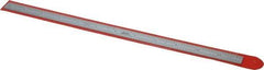 SPI - 12" Long, 1/100, 1/64, 1/32, 1/10" Graduation, Flexible Steel Rule - 5R Graduation Style, 1/2" Wide, Silver, Satin Chrome Finish - Eagle Tool & Supply