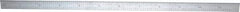 SPI - 12" Long, 1/100, 1/64, 1/50, 1/32" Graduation, Flexible Steel Rule - 16R Graduation Style, 1/2" Wide, Silver, Satin Chrome Finish - Eagle Tool & Supply