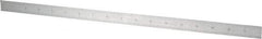 SPI - 18" Long, 1/64, 1/32, 1/16, 1/8" Graduation, Flexible Steel Rule - 4R Graduation Style, 3/4" Wide, Silver, Satin Chrome Finish - Eagle Tool & Supply