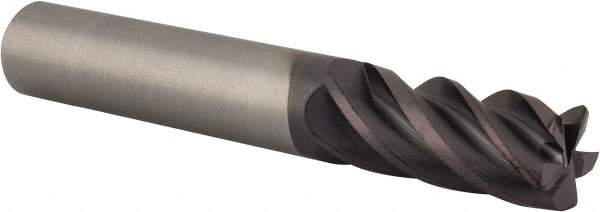 M.A. Ford - 7/16", 4 Flute, Single End, Solid Carbide, 0.015" Corner Radius End Mill - 2-1/2" OAL, 35/38° Helix, Right Hand Flute, 7/16" LOC, Right Hand Cut - Eagle Tool & Supply