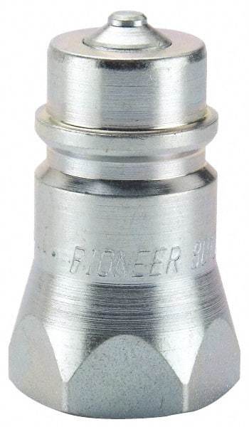 Parker - 3/4-16 SAE Steel Hydraulic Hose O-Ring Boss Nipple & Poppet - 3,000 psi - Eagle Tool & Supply