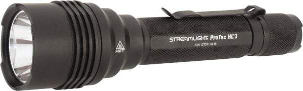 Streamlight - White LED Bulb, 1,100 Lumens, Industrial/Tactical Flashlight - Black Aluminum Body, 3 CR123A Lithium Batteries Included - Eagle Tool & Supply