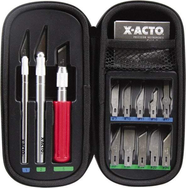 X-ACTO - Hobby Knife Set - 16 Pieces, Includes 3 Knives & 16 Blades - Eagle Tool & Supply