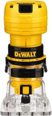 DeWALT - 31,000 RPM, 0.6 HP, 4.5 Amp, Laminate Trimmer Electric Router - 120 Volts, 1/4 Inch Collet - Eagle Tool & Supply