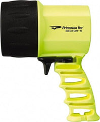 Princeton Tec - White LED Bulb, 550 Lumens, Spotlight/Lantern Flashlight - Neon Yellow Plastic Body, 4 C Alkaline Batteries Included - Eagle Tool & Supply
