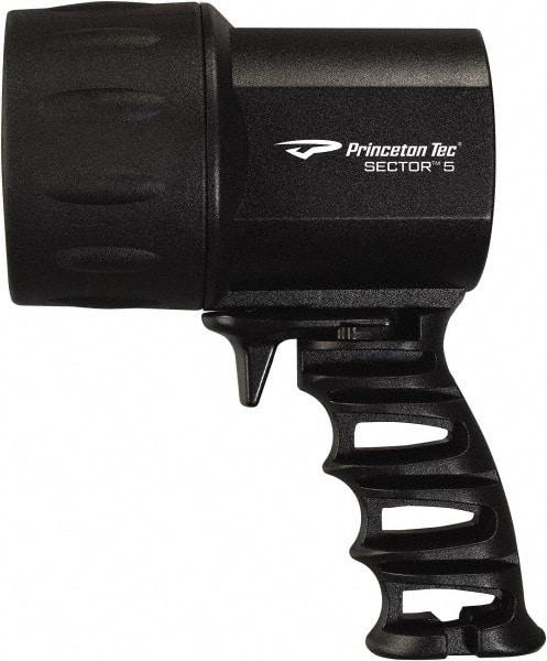 Princeton Tec - White LED Bulb, 550 Lumens, Spotlight/Lantern Flashlight - Black Plastic Body, 4 C Alkaline Batteries Included - Eagle Tool & Supply