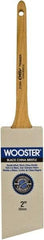 Wooster Brush - 2" Angled Hog Sash Brush - 2-7/16" Bristle Length, 7-7/8" Maple Rattail Handle - Eagle Tool & Supply