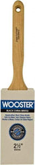 Wooster Brush - 2-1/2" Flat Hog Sash Brush - 3-3/16" Bristle Length, 6-1/8" Maple Fluted Handle - Eagle Tool & Supply