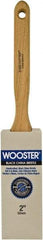 Wooster Brush - 2" Flat Hog Sash Brush - 2-15/16" Bristle Length, 6-1/8" Maple Fluted Handle - Eagle Tool & Supply