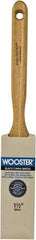 Wooster Brush - 1-1/2" Flat Hog Sash Brush - 2-11/16" Bristle Length, 5-1/8" Maple Fluted Handle - Eagle Tool & Supply