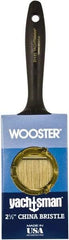 Wooster Brush - 2-1/2" Flat Hog Varnish Brush - 2-11/16" Bristle Length, 6-1/4" Plastic Beavertail Handle - Eagle Tool & Supply